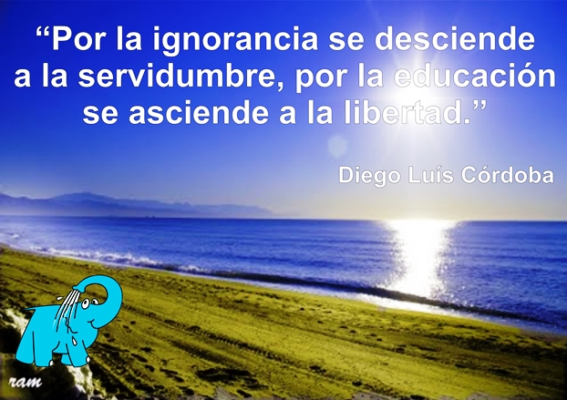 Una Enseñanza de Diego Luis Córdoba en la Frase del Día del Elefante Azul de Avilés.